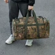 Спортивна дорожня сумка Fat Dyb 60 л, камуфляж Дубок, надміцний Оксфорд 1000Д, з металевими карабінами - изображение 13