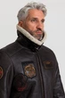 Чоловіча дублянка з патчами Aeronautica Militare 6699 54 - изображение 8