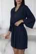 Комплект женский тройка халат топ шорты Scarlet Collection L-XL серый - изображение 9