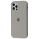 Чохол силіконовий мікрофібра (AA) Epic Silicone Case Full для Apple iPhone 12 Pro Max clay - зображення 1