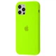 Чехол силиконовый Premium Silicone Case Full для Apple iPhone 12 Pro Max lime green + Подарок защитное стекло ESD Mietubl для Apple iPhone - изображение 2