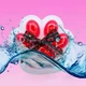 Игрушка антистресс сквиш Лапка новогодняя, 7см, Красно-белый - изображение 4