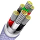 Кабель Baseus Flash Series Ⅱ 3-in-1 Cable USB to MicroUSB+Lightning+Type-C 66W 1.2m CASS040005 Purple - изображение 5