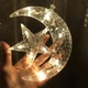 Светодиодная комнатная гирлянда штора на окно с работой от сети фигурками звезд луны 2,5х0,6 м 138 LED (478691-Prob) Желтая - изображение 3