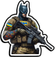 Военный шеврон Shevron.patch супергерой Бэтмен с автоматом на липучке (BATMAN2) - изображение 1