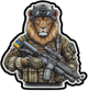 Военный шеврон Shevron.patch лев с автоматом на липучке велкро (LION13) - изображение 1