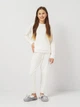 Детская теплая велюровая пижама для девочки Minoti 20pj41 41563JNR 104-110 см Белая (5063025374230) - изображение 3