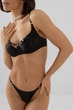 Чорний комплект із сатину з чашкою - present Perfect Female Чорний S/75AA (1811LS-32T-bl) - изображение 3
