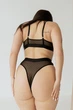 Чорний комплект білизни з італійської сітки в горох Perfect Female Чорний L (186LS-27T-bl) - изображение 3