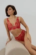 Комплект білизни з високою посадкою Perfect Female Червоний XS/85B (173LS-27HE-r) - зображення 1
