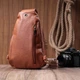 Женская сумка-слинг Vintage 17х27х6,5 см рыжая из экокожи с отверстием для наушников 60733 - изображение 11