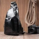 Женская сумка слинг Vintage черная 18×33×10 см через плечо из экокожи 56062 - изображение 8