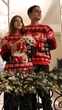 Джемпер новорічний жіночий L-XL червоний - изображение 3