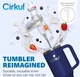Термокружка с ручкой Cirkul All-Day StrawSip из нержавеющей стали Синяя 1183 мл - изображение 2