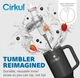 Термокружка с ручкой Cirkul All-Day StrawSip из нержавеющей стали Черная 1183 мл - изображение 2