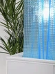 Шторка в ванну душ 180х180 см синяя водонипроницаемая 3D объем куб надежная - изображение 2