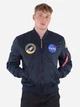 Бомбер мужской Alpha Industries MA-1 NASA Replica S Темно-синий - изображение 1