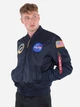 Бомбер мужской Alpha Industries MA-1 NASA Replica S Темно-синий - изображение 4