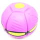 Летающий складной игровой мячик Flat Ball Disc мяч-трансформер для активных игр на природе и дома розовый (kt -6056) - изображение 7