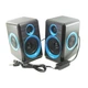 Портативные музыкальные колонки для компьютера FT-165 9690 2.0 черный с синим - изображение 2