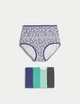 Набор хлопковых трусиков Marks&Spencer модель Full briefs 10(38) 5 шт разноцветный rich aqua 0057 - изображение 1