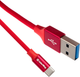 Kabel ColorWay USB-USB Type C 1 m Czerwony (4823094913010) - obraz 3