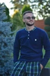 Теплая мужская пижама (лонгслив + штаны) Флисовая Pijamoni XL синя клетка 2611320 - изображение 6