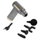 Массажер мышечный ручной Massage Gun CY 720 Аккумуляторный перкуссионный Массажный 4 насадки для рук ног шеи цвет тёмно серый - изображение 5