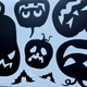 Наклейки на стіну Happy Pocket для Хелловіна Гарбузи кажани Happy Halloween Чорний Матовий Набір S - зображення 5