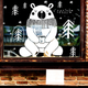 Новогодние наклейки на окна Белый медведь с чашкой елочки снежинки Happy Pocket Набор M глянцевая Белый (HP-121M-010GL) - изображение 3
