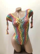 Еротичний яскравий жіночий боді сітка сексуальна еротична білизна Sexy One Size різнокольоровий (5-206) - зображення 2