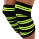 Бинты на колени для приседаний Hard Touch 4696 2шт в комплекте Black-Neon Green - изображение 1