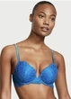 Бюстгальтер Victorias Secret Shine Strap Lace Ombre Push-Up Bra 36B Блакитний (26424513) - изображение 1