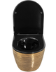 Підвісний унітаз REA CARLO FLAT BRUSHED GOLD BLACK золотий (REA-C3300) - зображення 4