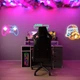 Стол компьютерный игровой Майнкрафт Люкс с подсветкой RGB Антрацит с розовой кромкой L=1600мм (арт. SKRZ1000-121) - изображение 3