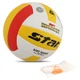 Мяч волейбольный клееный PU STAR SOFT HIGHEST VB425-34S (PU, №5, 3 слоя, клееный, белый-желтый-красный) - Б/У - изображение 4