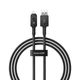 Кабель Baseus Unbreakable Series Fast Charging Data Cable USB to iP 2.4A 1m Cluster Black (P10355802111-00) - изображение 1