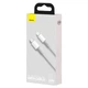 Кабель Baseus High Density Braided Fast Charging Data Cable Type-C to iP PD 20W 2m White (CATLGD-A02) - изображение 2