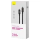 Кабель Baseus Tungsten Gold Fast Charging Data Cable Type-C to Type-C 240W 2m Black (CAWJ040101) - зображення 2