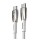 Кабель Baseus Glimmer Series Fast Charging Data Cable Type-C to Type-C 100W 1m White (CADH000702) - изображение 6