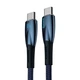Кабель Baseus Glimmer Series Fast Charging Data Cable Type-C to Type-C 100W 1m Blue (CADH000703) - зображення 3