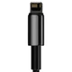 Кабель Baseus Tungsten Gold Fast Charging Data Cable USB to iP 2.4A 2m Black (CALWJ-A01) - зображення 3