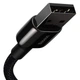 Кабель Baseus Tungsten Gold Fast Charging Data Cable USB to iP 2.4A 2m Black (CALWJ-A01) - зображення 6