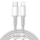 Кабель Baseus High Density Braided Fast Charging Cable Type-C to Lightning PD 20W 2m CATLGD-A02 White - изображение 1