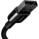 Кабель Baseus Tungsten Gold Fast Charging Cable USB to Lightning 2.4A 2m CALWJ-A01 Black - изображение 3