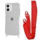 Чохол з ремінцем WAVE Clear Case with Strap для Apple iPhone 11 red - зображення 1