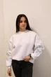 Світшот жіночий утеплений MOTYV M Білий - зображення 3