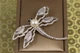Брошь Xuping Jewelry стрекоза с жемчугом 4 см серебристая - изображение 1