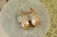 Сережки Xuping Jewelry бивень з перлиною 2,1 см золотисті - зображення 1
