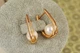 Сережки Xuping Jewelry бивень з перлиною 2,1 см золотисті - зображення 2